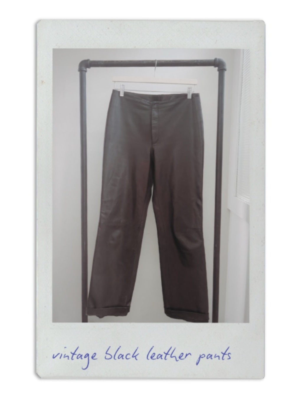 vintage black leather pants
